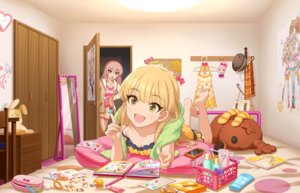 Rating: Safe Score: 166 Tags: 2girls annin_doufu barefoot bed book bunny fang hat idolmaster idolmaster_cinderella_girls idolmaster_cinderella_girls_starlight_stage jougasaki_mika jougasaki_rika loli mirror necklace reflection teddy_bear User: Flandre93