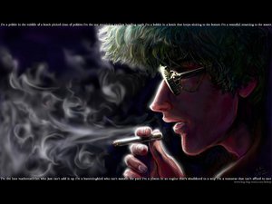 Rating: Safe Score: 14 Tags: all_male cigarette cowboy_bebop glasses male smoking spike_spiegel User: Oyashiro-sama