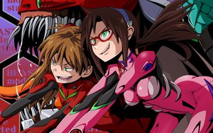 Rating: Safe Score: 59 Tags: bodysuit green_eyes makinami_mari_illustrious neon_genesis_evangelion skintight soryu_asuka_langley User: 秀悟