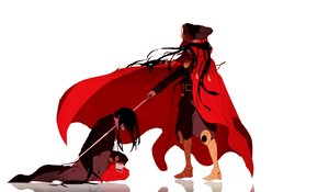 Rating: Safe Score: 57 Tags: black_hair boots cape fate/grand_order fate_(series) hat katana long_hair male military nobukatsu_oda_(fate) nobunaga_oda_(fate) reflection sword tagme_(artist) uniform weapon white User: otaku_emmy