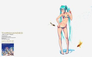 Rating: Safe Score: 97 Tags: aqua_hair bikini hatsune_miku long_hair popsicle swimsuit tan_lines twintails vocaloid wokada User: SciFi