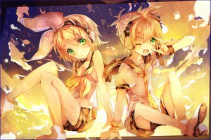 Rating: Safe Score: 105 Tags: inaresi kagamine_len kagamine_rin male sunset vocaloid User: FormX