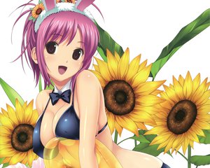 Rating: Safe Score: 219 Tags: animal_ears bikini breasts bunny_ears bunnygirl cleavage cropped erect_nipples flowers hinata_hanabi koutaro pink_hair ponytail scan sunflower swim_ring swimsuit tropical_kiss twinkle User: Wiresetc