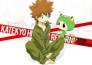 Rating: Safe Score: 15 Tags: all_male katekyou_hitman_reborn leon male pajamas reborn sawada_tsunayoshi scan User: Tensa