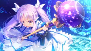 Rating: Safe Score: 76 Tags: blush cosplay hikawa_kyoka loli magic mahou_shoujo_lyrical_nanoha masaki_kei pointed_ears princess_connect! purple_hair staff twintails User: BattlequeenYume