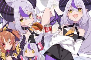 Rating: Safe Score: 14 Tags: akym animal bird blush braids brown_hair chibi choker close coca_cola demon fang flat_chest gray_hair hololive horns la+_darkness long_hair pointed_ears ponytail red_eyes short_hair tagme_(character) yellow_eyes zoom_layer User: otaku_emmy