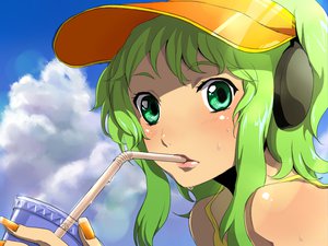 Rating: Safe Score: 51 Tags: close gumi headphones sky vocaloid User: HawthorneKitty