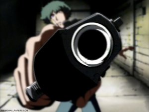 Rating: Safe Score: 11 Tags: all_male cowboy_bebop gun male spike_spiegel weapon User: Oyashiro-sama